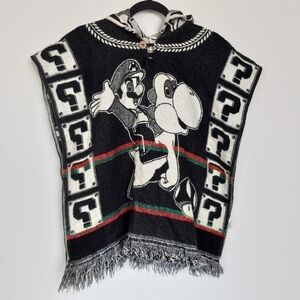 Native Creation Super Mario Lightweight ALPACA Wool Hooded Poncho